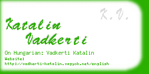 katalin vadkerti business card